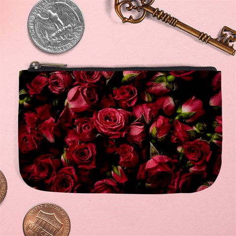 Floral Buds Of Roses Beautiful Flowers Large Coin Purse from ArtsNow.com Front