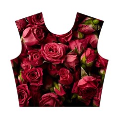 Floral Buds Of Roses Beautiful Flowers Cotton Crop Top from ArtsNow.com Front