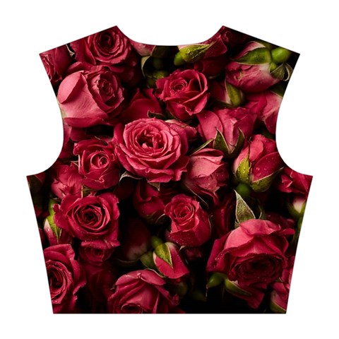 Floral Buds Of Roses Beautiful Flowers Cotton Crop Top from ArtsNow.com Back