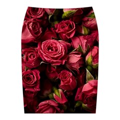 Floral Buds Of Roses Beautiful Flowers Midi Wrap Pencil Skirt from ArtsNow.com Back