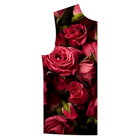 Floral Buds Of Roses Beautiful Flowers Men s High Neck Button Up Puffer Vest from ArtsNow.com Front Right