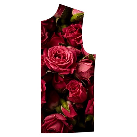 Floral Buds Of Roses Beautiful Flowers Men s High Neck Button Up Puffer Vest from ArtsNow.com Front Left