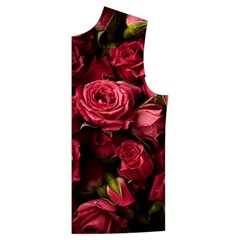 Floral Buds Of Roses Beautiful Flowers Men s High Neck Button Up Puffer Vest from ArtsNow.com Front Left