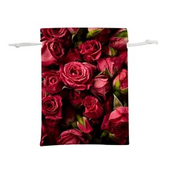 Floral Buds Of Roses Beautiful Flowers Lightweight Drawstring Pouch (L) from ArtsNow.com Front