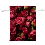 Floral Buds Of Roses Beautiful Flowers Lightweight Drawstring Pouch (XL)