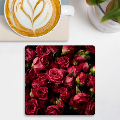 Floral Buds Of Roses Beautiful Flowers UV Print Square Tile Coaster  from ArtsNow.com Front