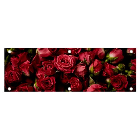 Floral Buds Of Roses Beautiful Flowers Banner and Sign 6  x 2  from ArtsNow.com Front