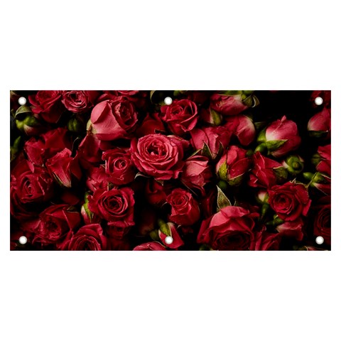 Floral Buds Of Roses Beautiful Flowers Banner and Sign 6  x 3  from ArtsNow.com Front