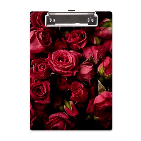 Floral Buds Of Roses Beautiful Flowers A5 Acrylic Clipboard from ArtsNow.com Front