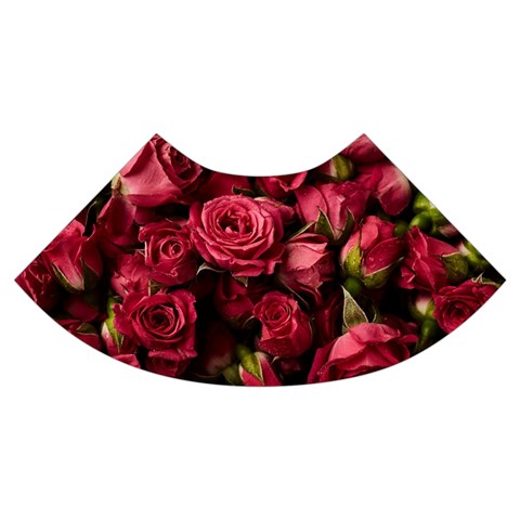 Floral Buds Of Roses Beautiful Flowers Trumpet Sleeve Cropped Top from ArtsNow.com Cuff Right