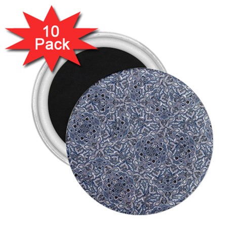 Blue Ornament Complex Mosaic Print Pattern 2.25  Magnets (10 pack)  from ArtsNow.com Front