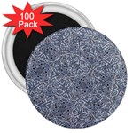 Blue Ornament Complex Mosaic Print Pattern 3  Magnets (100 pack)