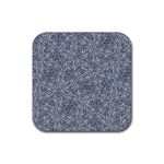 Blue Ornament Complex Mosaic Print Pattern Rubber Coaster (Square)