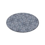 Blue Ornament Complex Mosaic Print Pattern Sticker (Oval)