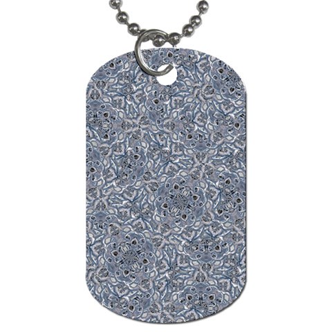 Blue Ornament Complex Mosaic Print Pattern Dog Tag (Two Sides) from ArtsNow.com Front