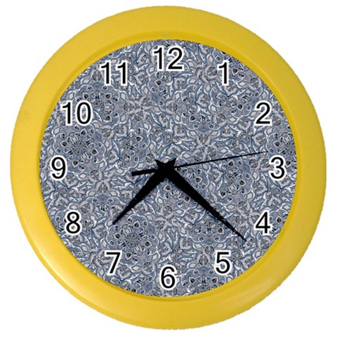 Blue Ornament Complex Mosaic Print Pattern Color Wall Clock from ArtsNow.com Front