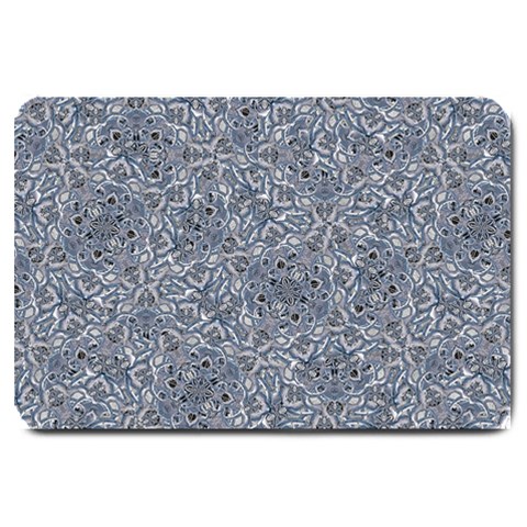 Blue Ornament Complex Mosaic Print Pattern Large Doormat from ArtsNow.com 30 x20  Door Mat