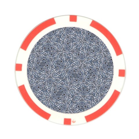 Blue Ornament Complex Mosaic Print Pattern Poker Chip Card Guard from ArtsNow.com Front