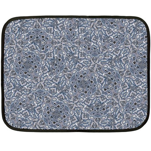 Blue Ornament Complex Mosaic Print Pattern Two Sides Fleece Blanket (Mini) from ArtsNow.com 35 x27  Blanket Back