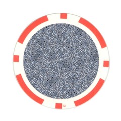 Blue Ornament Complex Mosaic Print Pattern Poker Chip Card Guard (10 pack) from ArtsNow.com Front