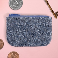 Blue Ornament Complex Mosaic Print Pattern Mini Coin Purse from ArtsNow.com Front