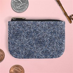 Blue Ornament Complex Mosaic Print Pattern Mini Coin Purse from ArtsNow.com Front