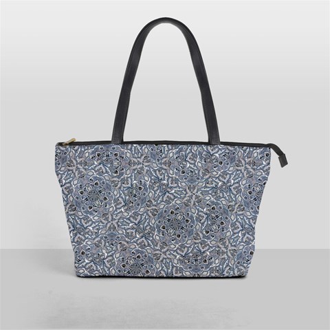 Blue Ornament Complex Mosaic Print Pattern Classic Shoulder Handbag from ArtsNow.com Front