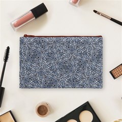 Blue Ornament Complex Mosaic Print Pattern Cosmetic Bag (Medium) from ArtsNow.com Front