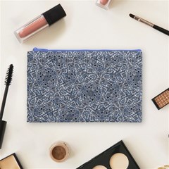 Blue Ornament Complex Mosaic Print Pattern Cosmetic Bag (Medium) from ArtsNow.com Front