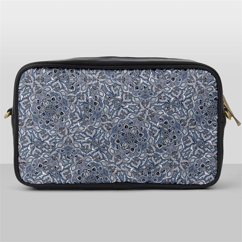 Blue Ornament Complex Mosaic Print Pattern Toiletries Bag (One Side) from ArtsNow.com Front