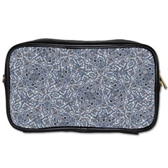 Blue Ornament Complex Mosaic Print Pattern Toiletries Bag (Two Sides) from ArtsNow.com Front