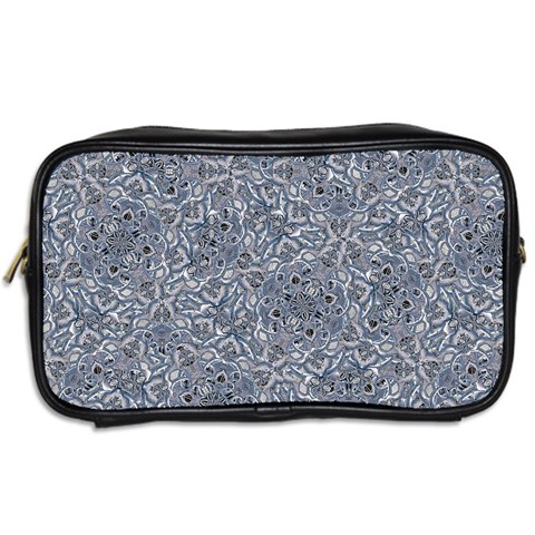 Blue Ornament Complex Mosaic Print Pattern Toiletries Bag (Two Sides) from ArtsNow.com Back