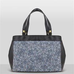 Blue Ornament Complex Mosaic Print Pattern Oversize Office Handbag (2 Sides) from ArtsNow.com Front