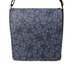 Blue Ornament Complex Mosaic Print Pattern Flap Closure Messenger Bag (L)