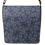 Blue Ornament Complex Mosaic Print Pattern Flap Closure Messenger Bag (S)