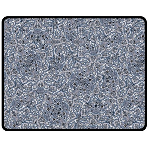 Blue Ornament Complex Mosaic Print Pattern Two Sides Fleece Blanket (Medium) from ArtsNow.com 58.8 x47.4  Blanket Back