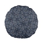 Blue Ornament Complex Mosaic Print Pattern Standard 15  Premium Flano Round Cushions