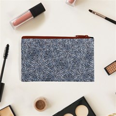 Blue Ornament Complex Mosaic Print Pattern Cosmetic Bag (XS) from ArtsNow.com Back