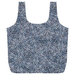 Blue Ornament Complex Mosaic Print Pattern Full Print Recycle Bag (XXL) from ArtsNow.com Front