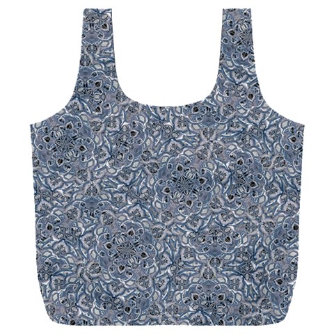 Blue Ornament Complex Mosaic Print Pattern Full Print Recycle Bag (XXXL) from ArtsNow.com Back