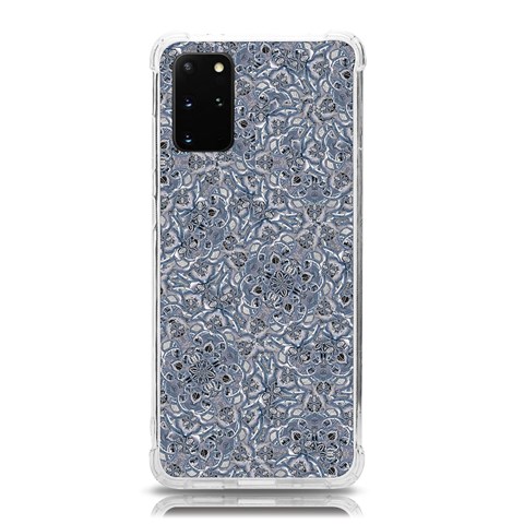 Blue Ornament Complex Mosaic Print Pattern Samsung Galaxy S20 Plus 6.7 Inch TPU UV Case from ArtsNow.com Front