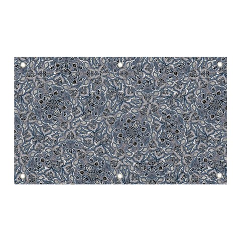 Blue Ornament Complex Mosaic Print Pattern Banner and Sign 5  x 3  from ArtsNow.com Front