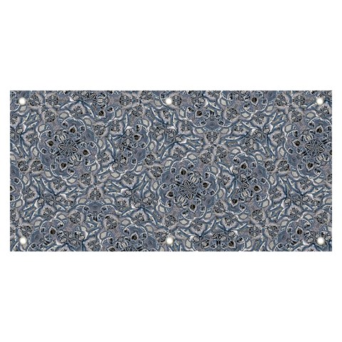 Blue Ornament Complex Mosaic Print Pattern Banner and Sign 6  x 3  from ArtsNow.com Front