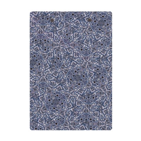 Blue Ornament Complex Mosaic Print Pattern A5 Acrylic Clipboard from ArtsNow.com Back