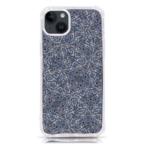 Blue Ornament Complex Mosaic Print Pattern iPhone 14 Plus TPU UV Print Case from ArtsNow.com Front