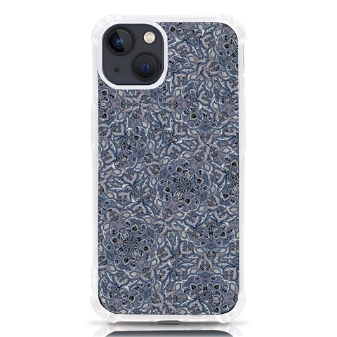 Blue Ornament Complex Mosaic Print Pattern iPhone 13 TPU UV Print Case from ArtsNow.com Front