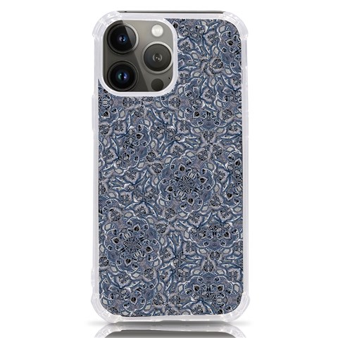 Blue Ornament Complex Mosaic Print Pattern iPhone 13 Pro Max TPU UV Print Case from ArtsNow.com Front