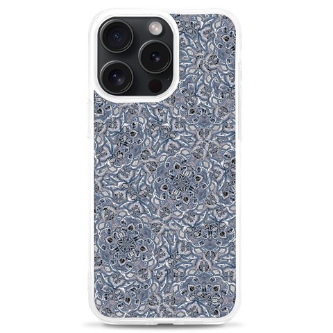 Blue Ornament Complex Mosaic Print Pattern iPhone 15 Pro Max TPU UV Print Case from ArtsNow.com Front