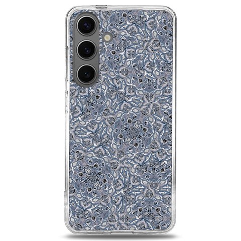 Blue Ornament Complex Mosaic Print Pattern Samsung Galaxy S24 6.2 Inch TPU UV Case from ArtsNow.com Front