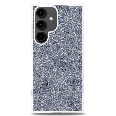 Blue Ornament Complex Mosaic Print Pattern Samsung Galaxy S24 Plus 6.7 Inch TPU UV Case from ArtsNow.com Front